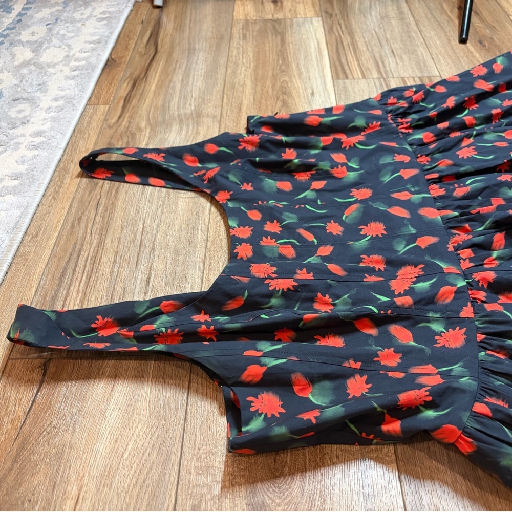 JCrew Fit-and-flare mini dress in painted daisy print - Picture 9 of 13